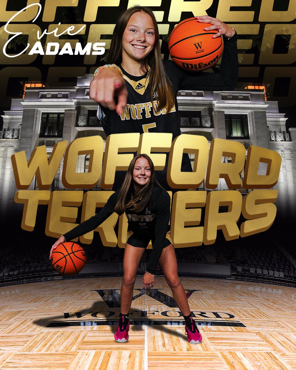 Evie Adams (@adamsevie2028) on Twitter photo I’m extremely grateful to receive a D1 offer from Wofford! Thank you to the coaching staff for believing in me and for the opportunity to be a part of something special. <a href="/Wofford_WBB/">WOFFORD WBB</a> <a href="/Coach_Garrity/">Jimmy Garrity</a> <a href="/Coach_MerrillWC/">Michael Merrill</a> <a href="/CoachTrent_Bunn/">Coach Trent Bunn</a> <a href="/1dessthomas/">Destiny Thomas</a> <a href="/SCEaglesAAU/">SC EAGLES AAU</a> I’m extremely grateful to receive a D1 offer from Wofford! Thank you to the coaching staff for believing in me and for the opportunity to be a part of something special. <a href="/Wofford_WBB/">WOFFORD WBB</a> <a href="/Coach_Garrity/">Jimmy Garrity</a> <a href="/Coach_MerrillWC/">Michael Merrill</a> <a href="/CoachTrent_Bunn/">Coach Trent Bunn</a> <a href="/1dessthomas/">Destiny Thomas</a> <a href="/SCEaglesAAU/">SC EAGLES AAU</a>