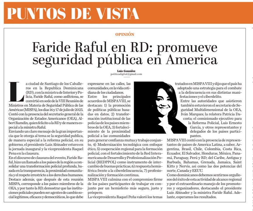 Luis González - LGC - Ciudadano del Mundo (@luisrgonzalezh) on Twitter photo Faride Raful <a href="/FarideRaful/">Faride Raful</a> en RD: promueve seguridad pública en America eldia.com.do/faride-raful-e… <a href="/MinInteriorRD/">Ministerio de Interior y Policía RD</a> <a href="/tony_raful/">tony raful tejada</a> <a href="/RaulRaful/">Raúl</a> Faride Raful <a href="/FarideRaful/">Faride Raful</a> en RD: promueve seguridad pública en America eldia.com.do/faride-raful-e… <a href="/MinInteriorRD/">Ministerio de Interior y Policía RD</a> <a href="/tony_raful/">tony raful tejada</a> <a href="/RaulRaful/">Raúl</a>