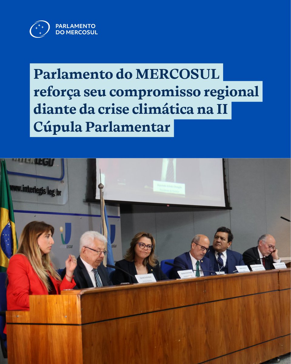 #AgênciaPARLASUL Foi realizada a II Cúpula Parlamentar de Mudança Climática e Transição Justa da América Latina e o Caribe, na qual o PARLASUL participou ativamente com o objetivo de construir uma agenda legislativa regional rumo à #COP30 

🔗parlamentomercosur.org/innovaportal/v…