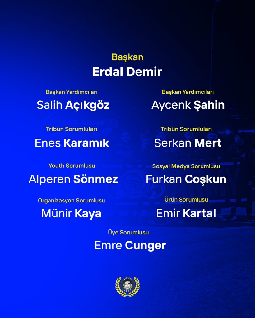 GFB ARMY 2025 - 26 Sezonu Yönetim Kadrosu ;

Geçtigimiz sezonda yönetim kadrosunda bulunan ve emek veren tüm arkadaşlarımıza teşekkür ederiz.

#GFBARMY