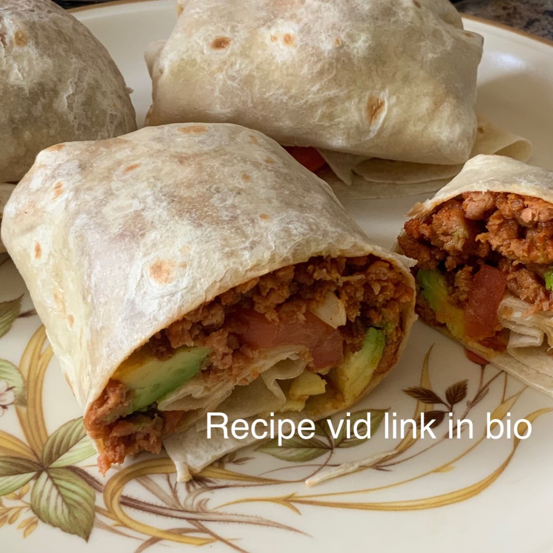 Vegan fajita wrap