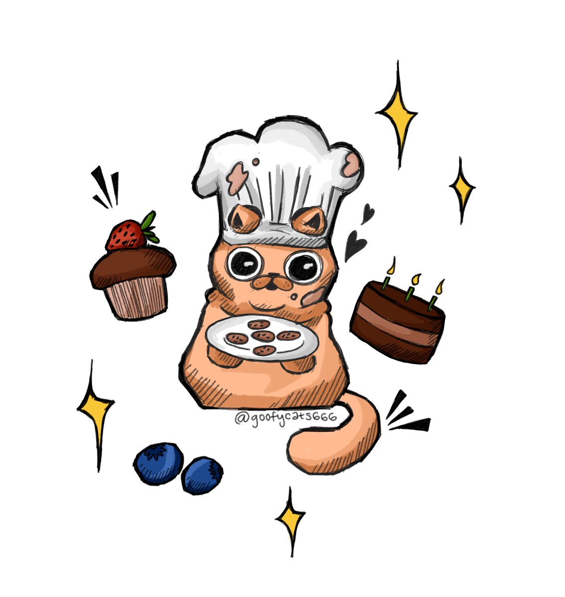 ramen_anna's tweet photo. I drew a cat for my friend for her instagram; GO Follow her - @kaysnuttykitchen 
#doodle #catnap #cat #drawing #digitalart #digital #catmeme #meme #art #catart #drawingcat #draw #drawings #baking #bakingcat #doodles https://t.co/6PXzVMYrzd