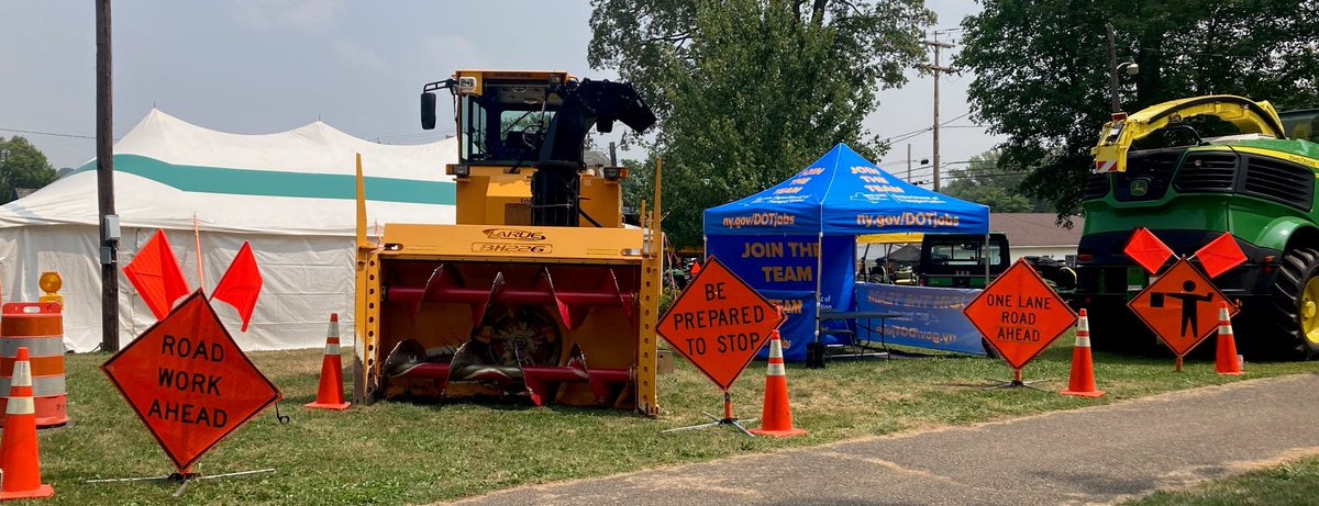 🌭🚜🐄🎡
Visiting the Wyoming County Fair that starts tomorrow? 
We'll be there with our big rigs and lots of info about working at <a href="/NYSDOT/">NYSDOT</a>. Stop by and say hello!
