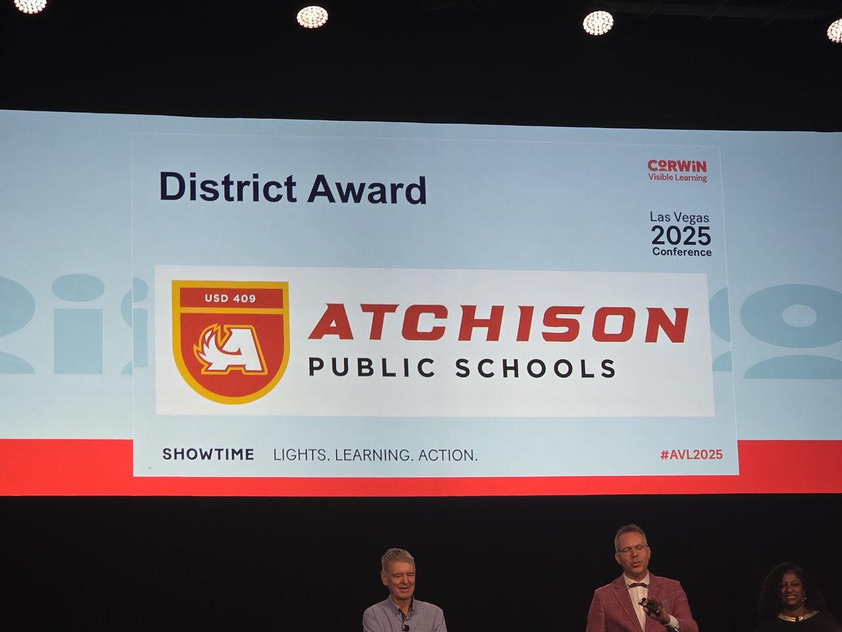 Excited to work with <a href="/AtchisonPublic/">Atchison Public Schools</a> this Friday! All four schools earned the #VisibleLearning Partner Award at #AVL2025 making them the first award schools in KS and just the 2nd full district ever. Only 25 U.S. schools &amp; 51 worldwide are Partner level or above!