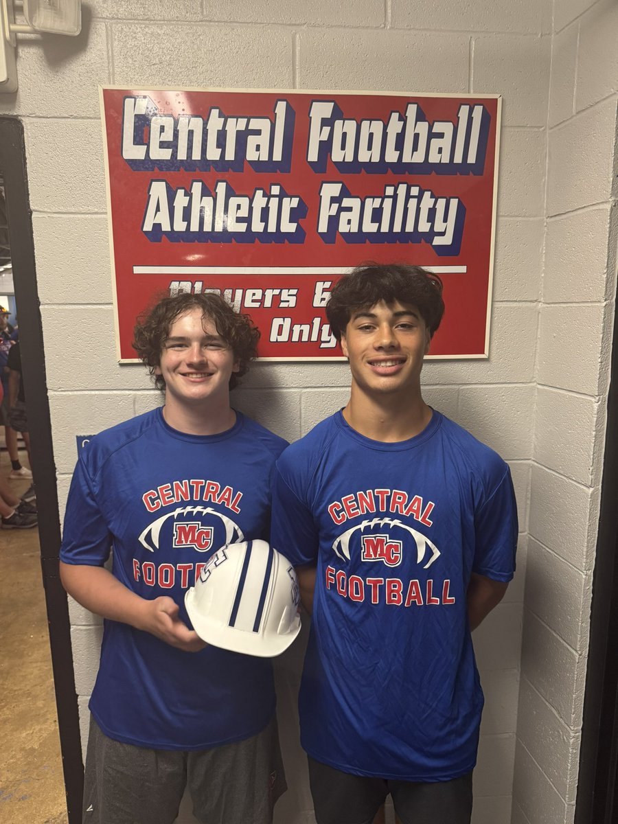 Montgomery Central Football (@montcentralfb) on Twitter photo Last week’s HardHat winners were freshman Brayden Hill and junior Malosi Laban. 
Malosi leads by example, always gives his best effort, and brings the physicality!
Brayden is very coachable and plays with great effort!
Keep up the great work!
#1TribeStandard Last week’s HardHat winners were freshman Brayden Hill and junior Malosi Laban. 
Malosi leads by example, always gives his best effort, and brings the physicality!
Brayden is very coachable and plays with great effort!
Keep up the great work!
#1TribeStandard