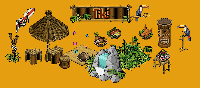 ESHabboSecurity's tweet image. [HHO] ¡Llegó el momento! 🌺 La Línea de Furnis Tiki ya está disponible en #HabboOrigins hasta el 1 de septiembre.

¿Quieres montar ese bar veraniego con el que soñabas? ¡Ahora puedes! Explora el catálogo y transforma tu sala con esta colección tropical. 🦜

🔗 Mira todos los