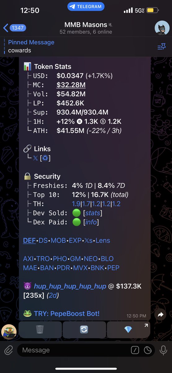 We are just a group of cowards scanning. 

Don’t fade Masons. 

The last few weeks have been very good for us. 

$GYMU