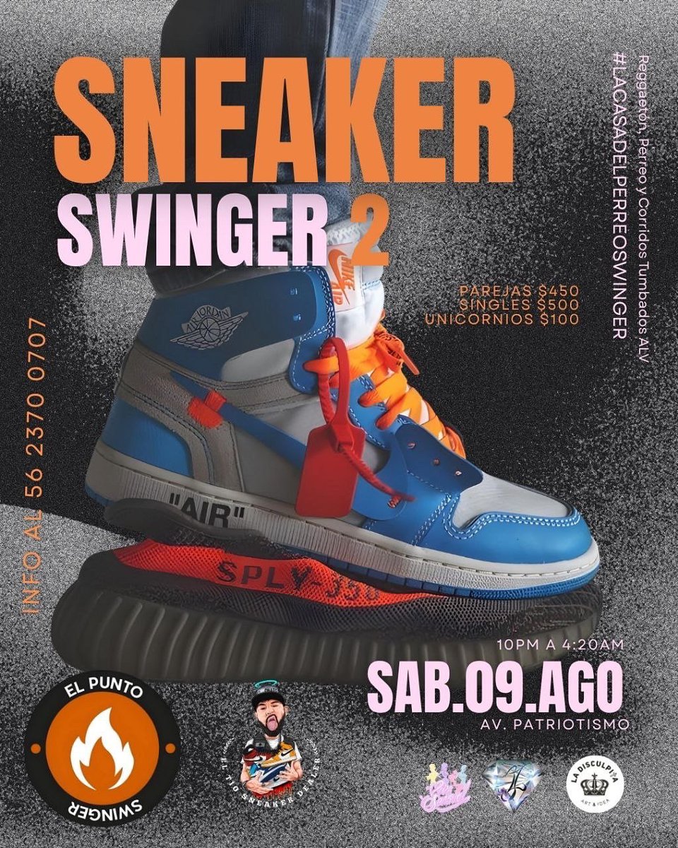 Elpunto_sw's tweet photo. 👟Tienda física de #sneakers x @papiyoldan23
🎁 x @ViveSensual
🎧5 DJs en acción
🎙️cantante urbano
🍻MICHELADAS
MUCHA DIVERSIÓN Y DEGENERE.
#dreescode tus mejores #sneakers https://t.co/MGMZ6s7nrZ