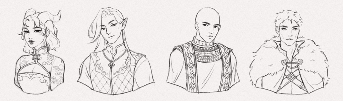 opening some sketch bust commissions! 20usd per character, payment upfront! dm me if interested 🌷 feminine characters preferred!