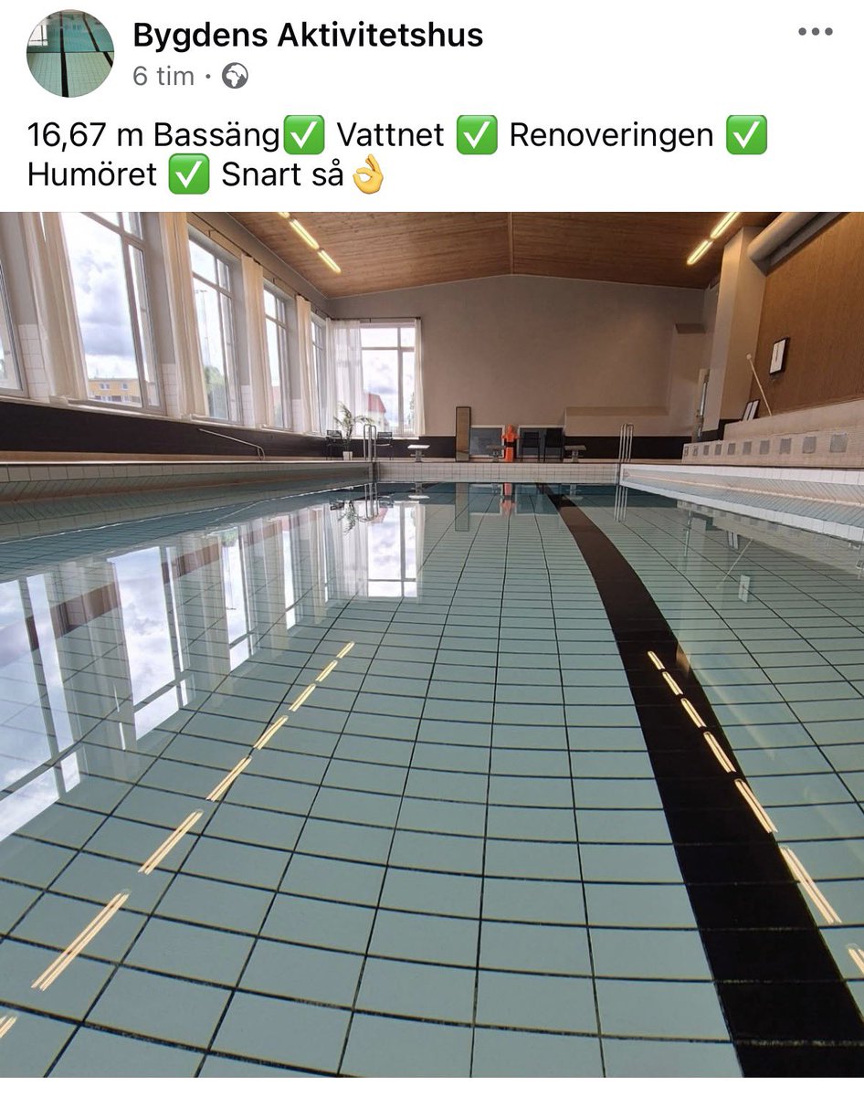 Jag måste få berätta en så FIN grej om min hembygd. 

I fjol bestämde sig Ludvika kommun för att lägga ned badhuset i Grängesberg. 2,3 miljoner hoppades man kunna spara på att bomma igen badet - så kunde kommunbudgeten gå ihop.

Folk i Grängesberg blev tokiga förstås. Försämrad
