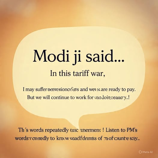 JagVyas🚩 (@jav_j21) on Twitter photo <a href="/MumbaichaDon/">BhikuMhatre</a> <a href="/narendramodi/">Narendra Modi</a> Modi ji said....I may suffer personal loss in this tariff battle and we are ready to bear it.
But we will continue to work for the farmers, cattle rearers and fishermen of our country..!
Listen to these words of PM again and again to know what Modi ji wants to say..
Indian <a href="/MumbaichaDon/">BhikuMhatre</a> <a href="/narendramodi/">Narendra Modi</a> Modi ji said....I may suffer personal loss in this tariff battle and we are ready to bear it.
But we will continue to work for the farmers, cattle rearers and fishermen of our country..!
Listen to these words of PM again and again to know what Modi ji wants to say..
Indian