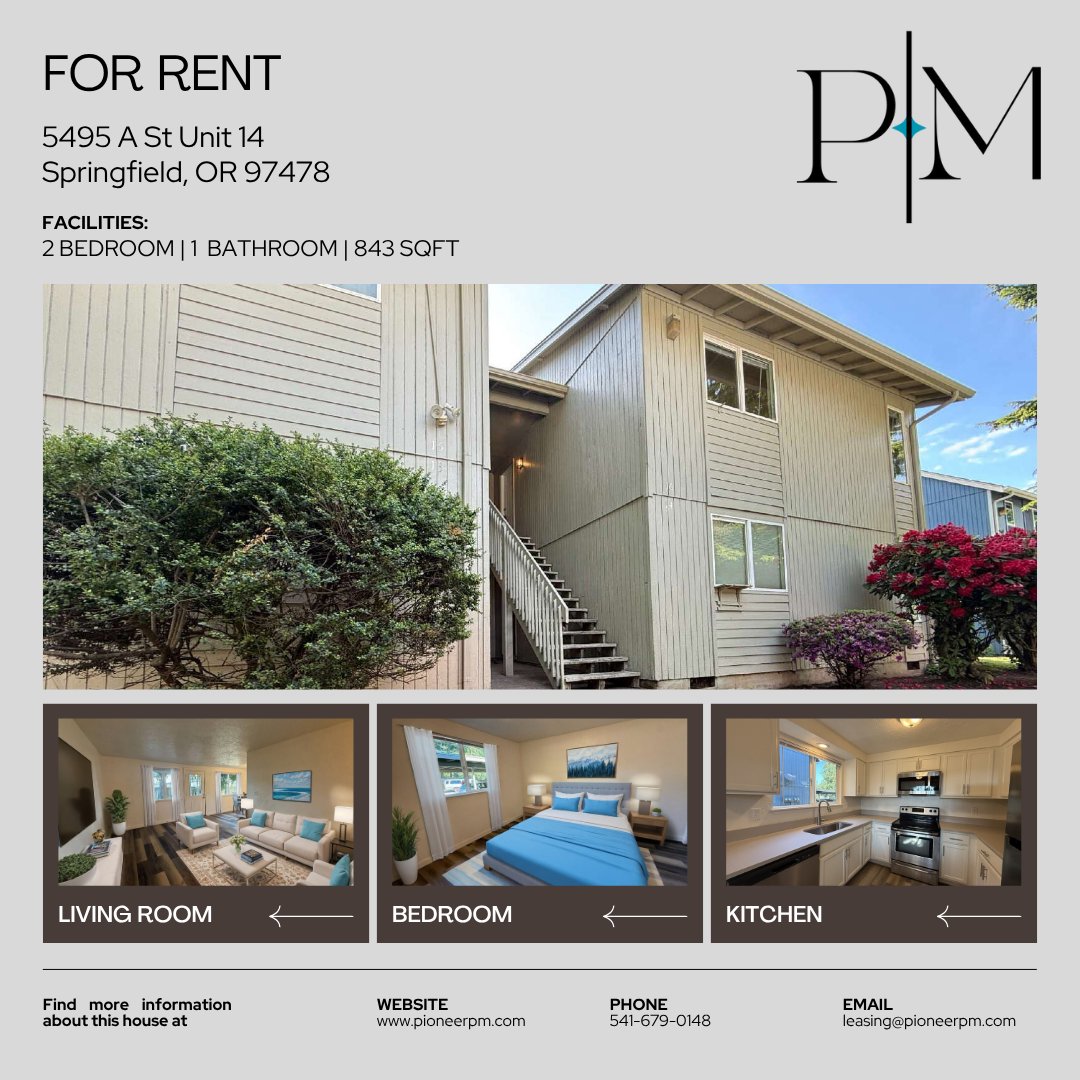 PioneerProperty's tweet image. 🏡 For Rent in Springfield, OR!
2 Bed | 1 Bath | 843 Sq Ft
Spacious &amp;amp; bright unit close to shops, dining, and more!
🔗 Apply now: pioneerpm.com/homes-for-rent…
#SpringfieldOR #ForRent #PioneerManagement