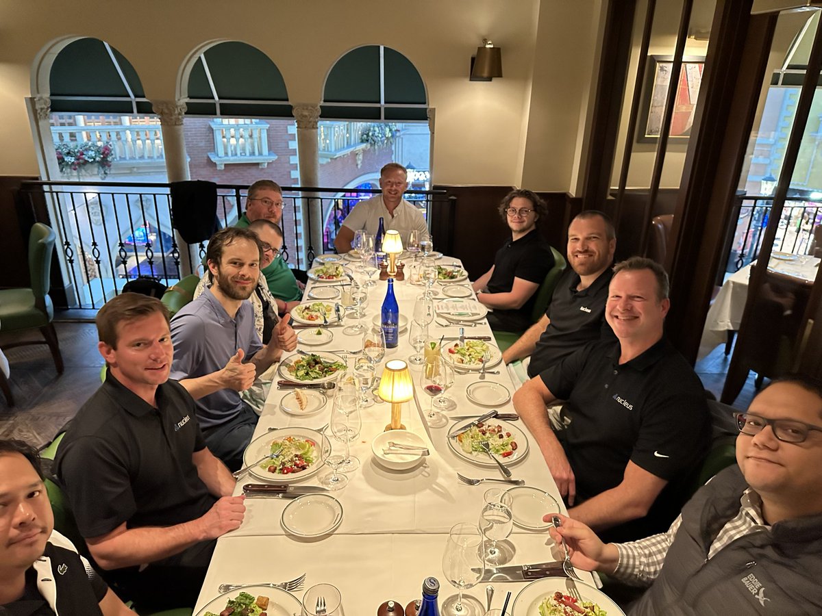 Bugcrowd's tweet image. 🍔 Serving food, insights, and looks at last night’s dinner with @nucleussec! Thanks to everyone who joined us for a wonderful evening. 

#Bugcrowd #IngenuityUnleashed #BlackHatUSA