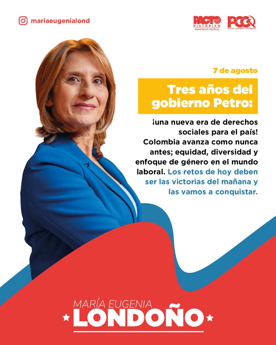 Estos 3 años de gobierno Petro han significado una nueva era de derechos sociales. Colombia avanza como nunca antes; equidad, diversidad y enfoque de género en el mundo laboral. Los retos de hoy deben ser las victorias del mañana y las vamos a conquistar. #PetroMeCumplio