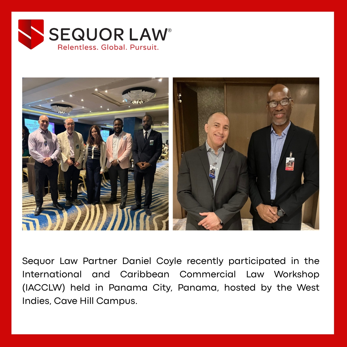 The International and Caribbean Commercial Law Workshop brought together legal professionals from across the world to explore developments in commercial law, cross-border litigation, and financial regulation.