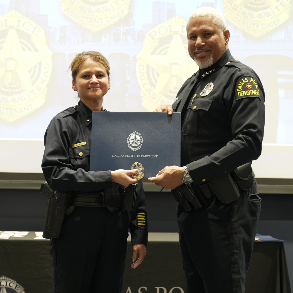 New rank and new opportunities! Today <a href="/DallasPD/">Dallas Police Dept</a> promoted more than 50 officers at every rank: Senior Corporals to Executive Assistant Chiefs. Congratulations to all who promoted – the best is ahead in your careers!