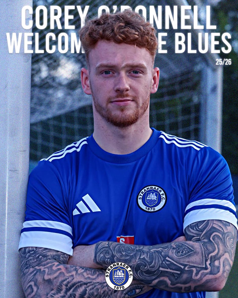 Stranraer FC (@stranraerfc) on Twitter photo We are delighted to announce the permanent signing of <a href="/StenhousemuirFC/">Stenhousemuir FC</a> striker Corey O’Donnell ✍🏻
The twenty-one year old notched nine goals in his debut League One campaign, as the Warriors reached the Championship playoffs 👏🏻
Thank you to all at Stenny for their assistance in We are delighted to announce the permanent signing of <a href="/StenhousemuirFC/">Stenhousemuir FC</a> striker Corey O’Donnell ✍🏻
The twenty-one year old notched nine goals in his debut League One campaign, as the Warriors reached the Championship playoffs 👏🏻
Thank you to all at Stenny for their assistance in