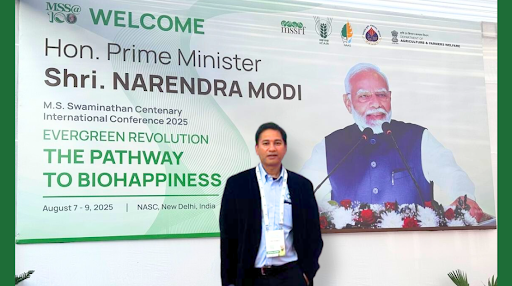 GrowFurther_'s tweet image. Honored to attend #EvergreenRevolution in New Delhi, celebrating Professor M.S. Swaminathan&apos;s legacy. Committed to a #HungerFree, sustainable future with #ClimateSmart science. #M.S.Swaminathan #SDG2 #GrowFurther