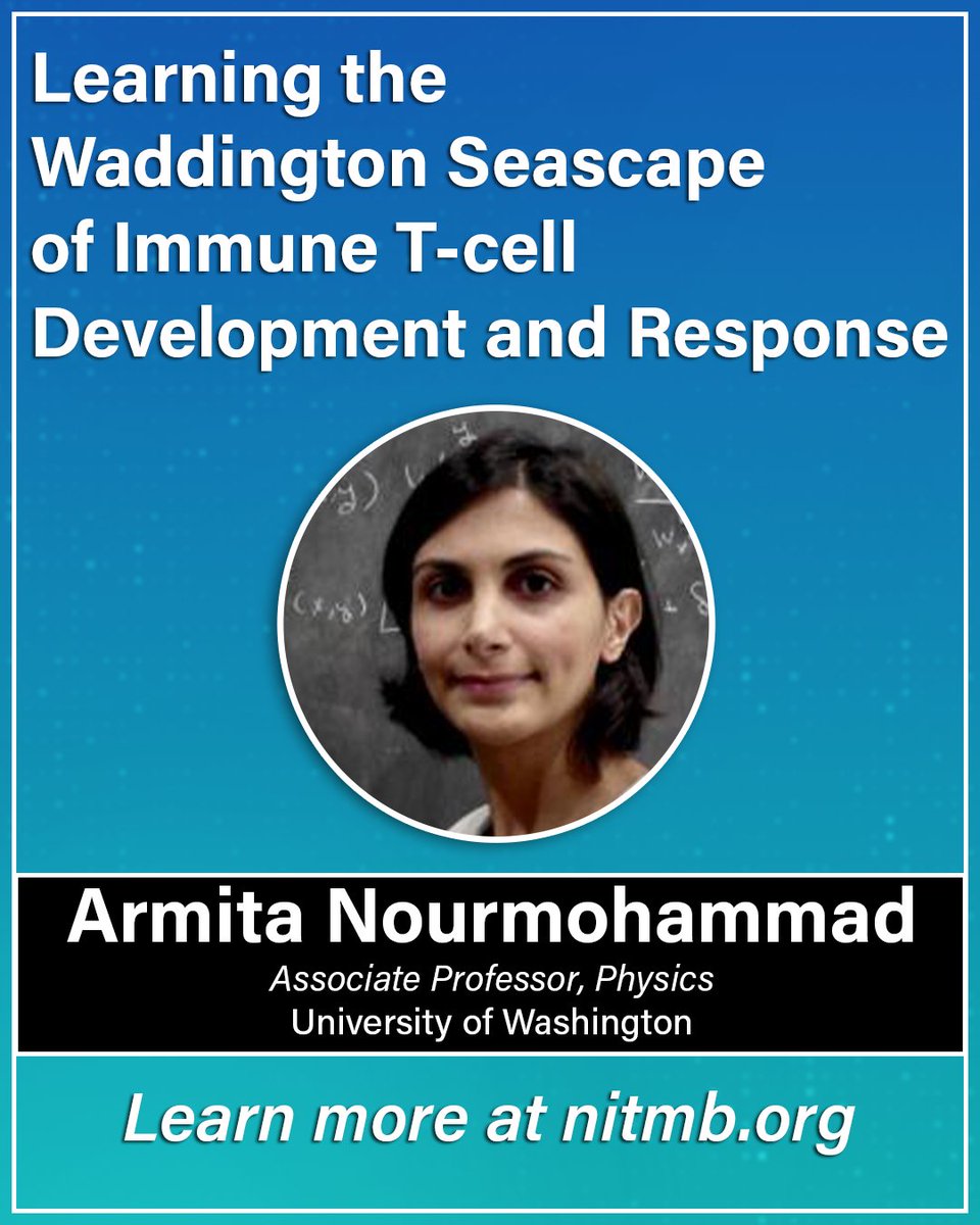 NSF-Simons NITMB (@nitmb_chicago) on Twitter photo Learning the Waddington Seascape of Immune T-cell Development and Response.
Explore new NITMB-Supported Research from Armita Nourmohammad (<a href="/TheArmita/">Dr. Armita Nourmohammad</a>) (Associate Professor, <a href="/UW/">University of Washington</a>)!
Learn more at nitmb.org/post/new-2025-… Learning the Waddington Seascape of Immune T-cell Development and Response.
Explore new NITMB-Supported Research from Armita Nourmohammad (<a href="/TheArmita/">Dr. Armita Nourmohammad</a>) (Associate Professor, <a href="/UW/">University of Washington</a>)!
Learn more at nitmb.org/post/new-2025-…
