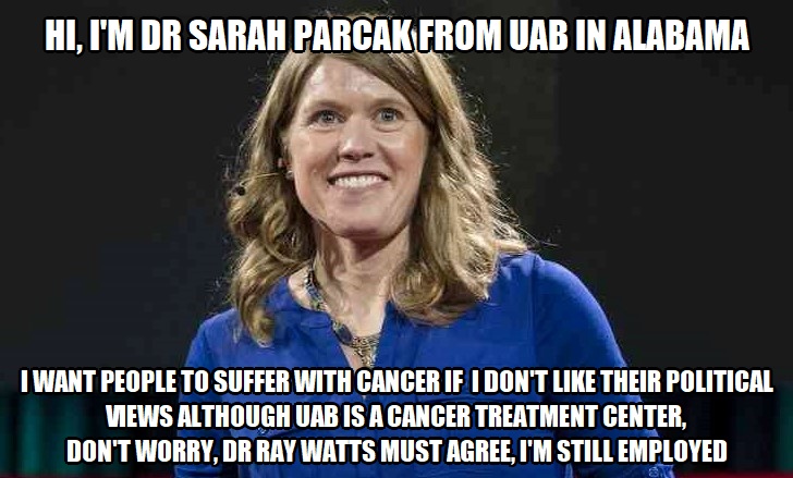 Axodeth. (@axodethq17) on Twitter photo No one hates this POS human more than me, her remarks were about Rush Limbaugh when he died of cancer.
<a href="/indyfromspace/">Dr. Sarah Parcak</a> No one hates this POS human more than me, her remarks were about Rush Limbaugh when he died of cancer.
<a href="/indyfromspace/">Dr. Sarah Parcak</a>