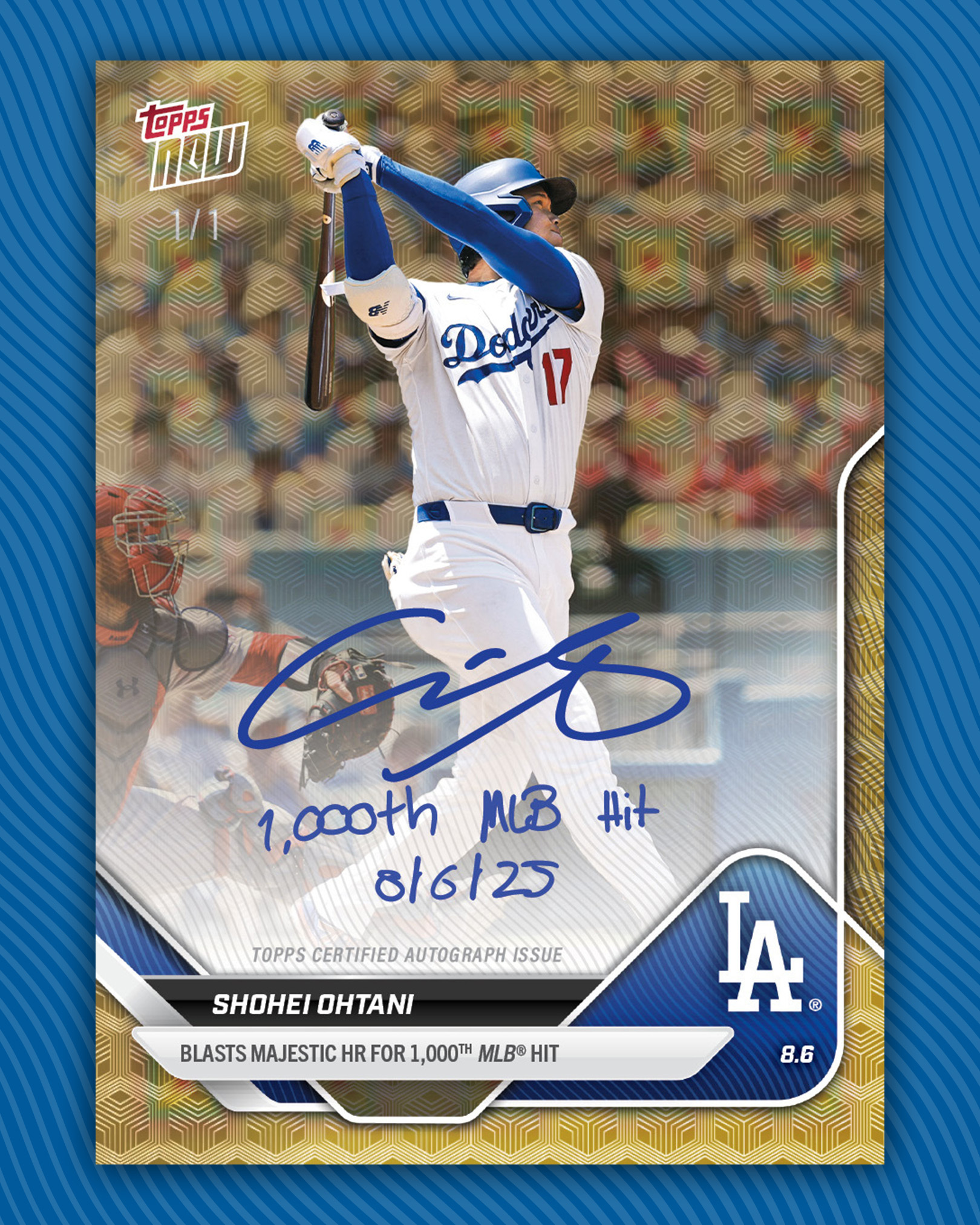 MLB Shohei Ohtani 1/1 1枚限定カード Shohei Ohtani card sells for over $1 million at auction | Marca