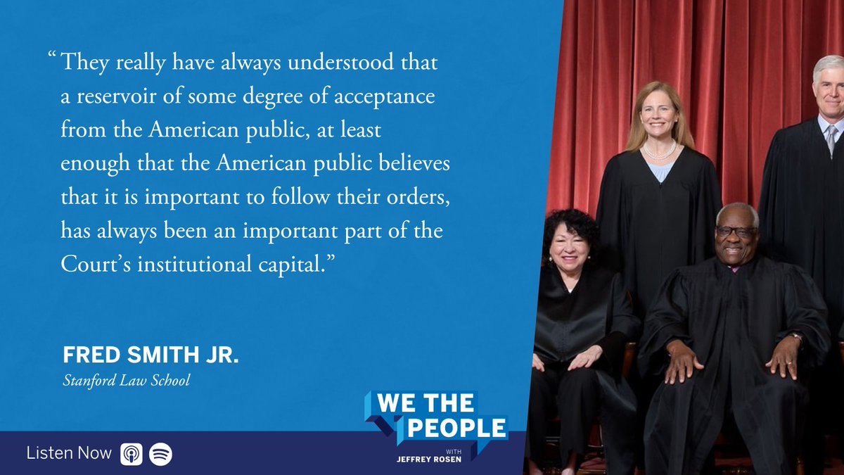 National Constitution Center (@constitutionctr) on Twitter photo Law professor <a href="/fredosmithjr/">Fred Smith</a> of <a href="/StanfordLaw/">Stanford Law School</a> discusses the Supreme Court’s relationship with public perception of their rulings and actions.
Listen to #WeThePeoplePodcast: ow.ly/fv1R50WrTlR Law professor <a href="/fredosmithjr/">Fred Smith</a> of <a href="/StanfordLaw/">Stanford Law School</a> discusses the Supreme Court’s relationship with public perception of their rulings and actions.
Listen to #WeThePeoplePodcast: ow.ly/fv1R50WrTlR