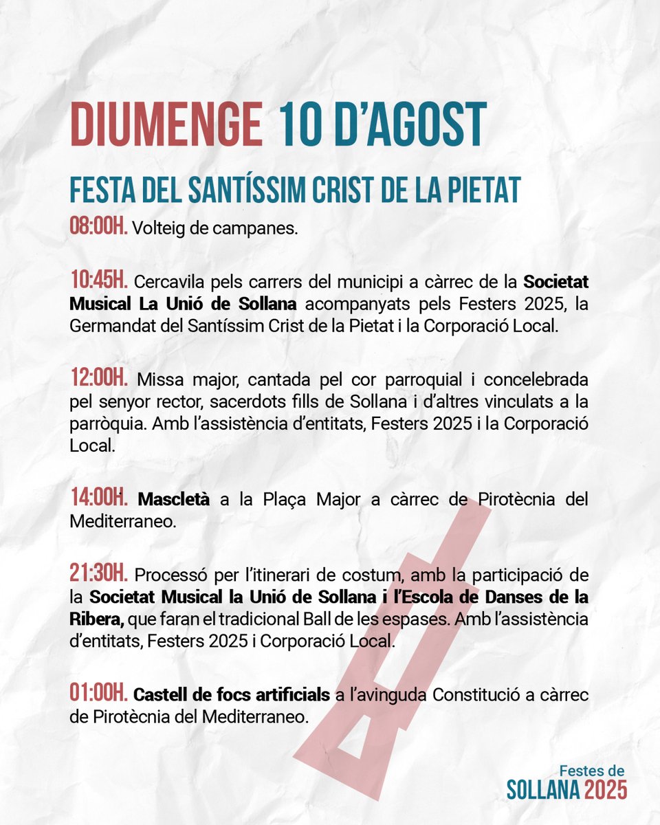 ajuntsollana's tweet photo. 🔔 Aneu apuntant tot lo que ens ve este cap de setmana… #SollanaEnFestes 🎉🎈

👀 Consulta tota la programació d'agost i participa de la festa! → https://t.co/5QrokdoYCr

#SollanaEnFestes 🔵⚪ https://t.co/ykTYSQbSK4