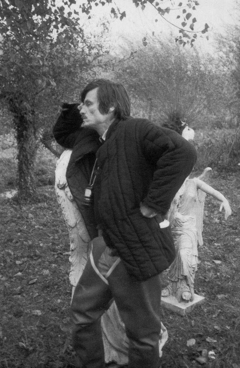 Andrej Tarkovskij on the set of Nostalghia (1983)