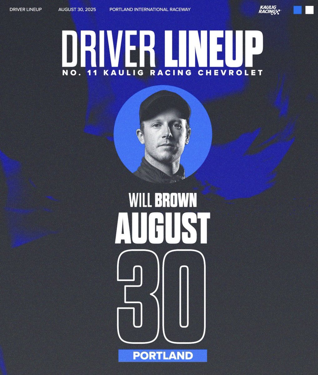 We're stoked to welcome @willbrown38 back to the States for the @nascar Xfinity Series race at Portland International Raceway! 🏁