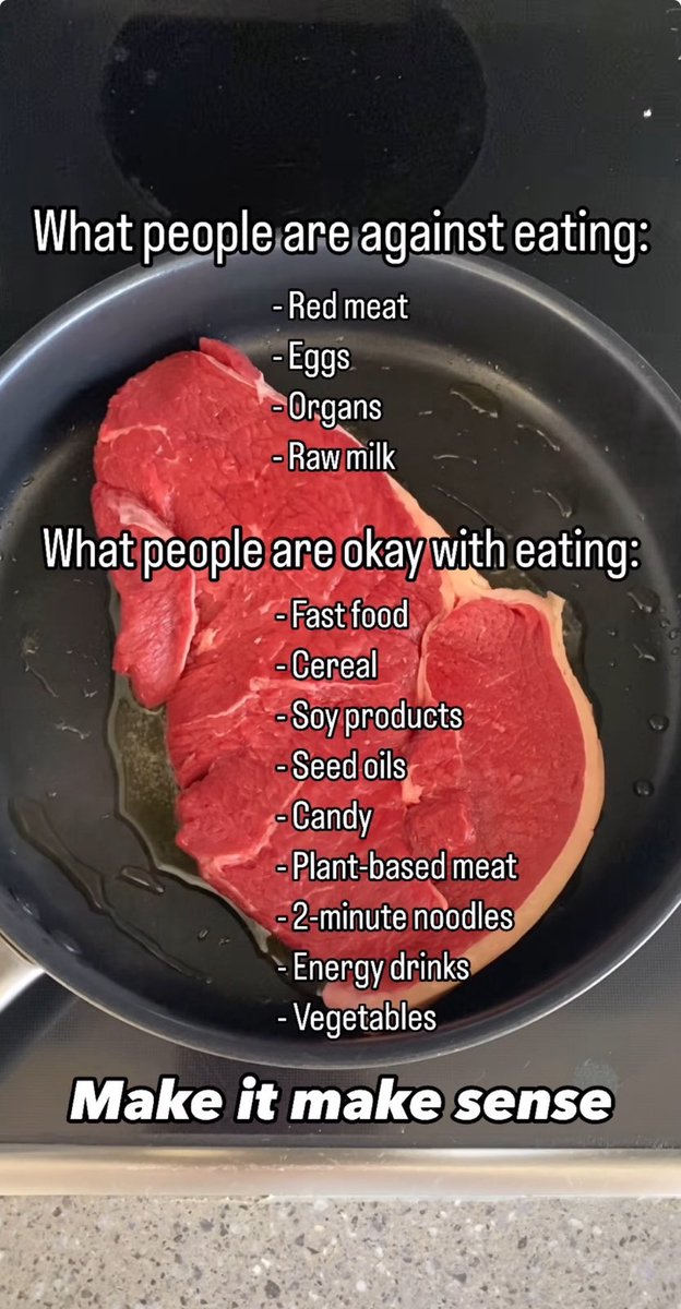 Eat more steak and eggs.