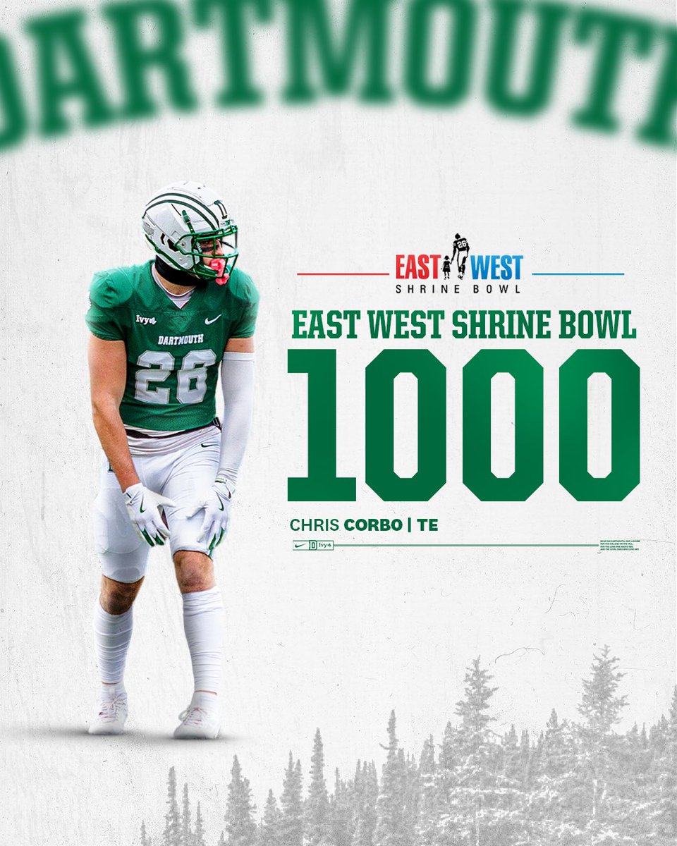Congratulations to Chris Corbo, who has been named to the Watch List for the East-West Shrine Bowl!

📰 | dartsports.co/47j9z6j

#GoBigGreen | #TheWoods🌲
