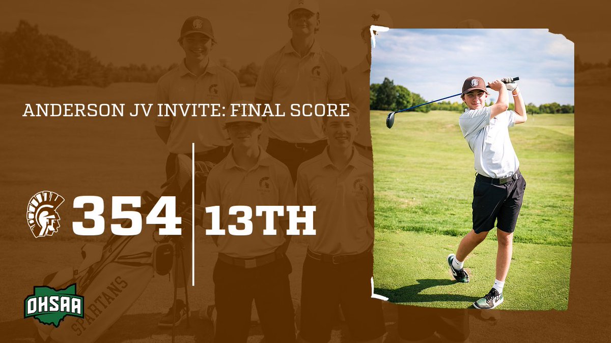 Roger Bacon Golf (@golf_bacon) on Twitter photo Solid showing by our JV A team today in the Anderson JV Invitational. Our boys placed 13th/22 teams with a 354.
'27 Preston Cole: 85 (!!)
'29 Crosby Tenbosch: 88
'28 Vincent Vice: 90
'27 Ben Radecki: 91
'29 Cason Jasper: 94
'29 Drew McCauley: 95
Hail Spartans! <a href="/RBSpartans/">Roger Bacon Athletics</a> Solid showing by our JV A team today in the Anderson JV Invitational. Our boys placed 13th/22 teams with a 354.
'27 Preston Cole: 85 (!!)
'29 Crosby Tenbosch: 88
'28 Vincent Vice: 90
'27 Ben Radecki: 91
'29 Cason Jasper: 94
'29 Drew McCauley: 95
Hail Spartans! <a href="/RBSpartans/">Roger Bacon Athletics</a>