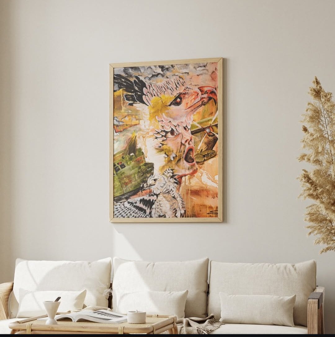 GuideTheArtist's tweet image. _03.2020_
"Harpyie"

An acrylic painting on canvas, embodies emotion, chaos, courage, and truth. Despite its calm color palette, it exudes tension in every brushstroke. It portrays the strength and fragility of the human spirit. 

#acrylicart 
#fragilityisyourbeauty 
#Strength