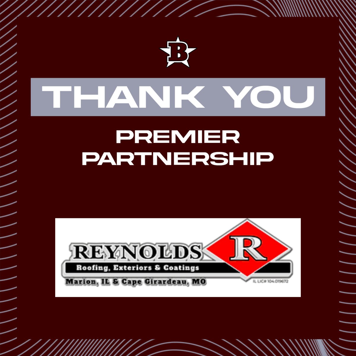 Thank you Reynolds Roofing! A Premier Partner with BCHS!