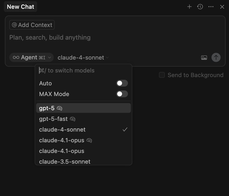GPT5 already available on Cursor