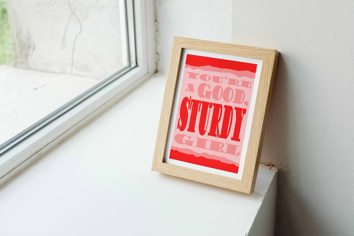 “You’re a good sturdy girl.”

Self Esteem said it. You felt it.

Now it’s on your wall.

A6–A1 👉 maadweb.co.uk

#SelfEsteem #GoodSturdyGirl #LyricPrints #MaadWeb #EmpoweredArt #SupportSmallUK