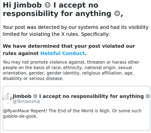 Eh, what did I do wrong? 🧐 "Violating the X rules"?