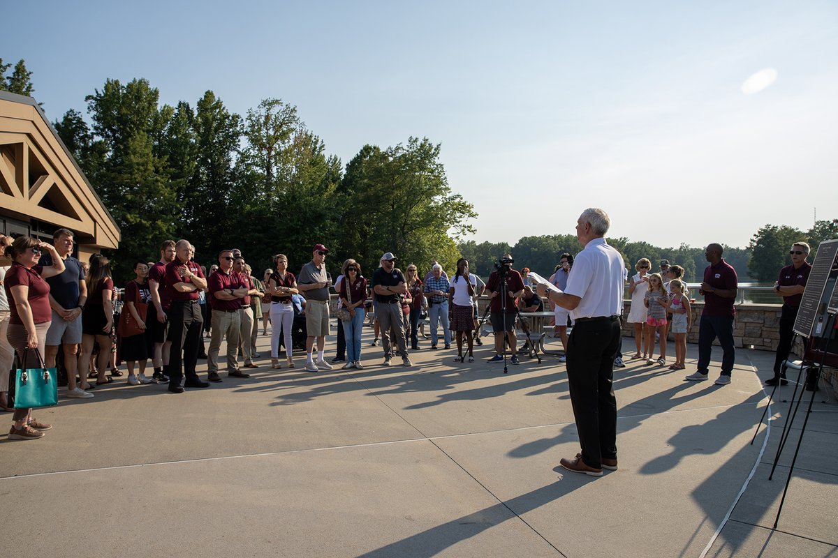 The new Tilden “Tim” Parks Campus Lake Fountain celebrates Saluki spirit and the generosity that moves SIU forward. Dedicated on Aug. 6, the 60-ft fountain honors Parks’ legacy and supports student-led sustainability efforts. Read more: blog.siuf.org/?p=4624