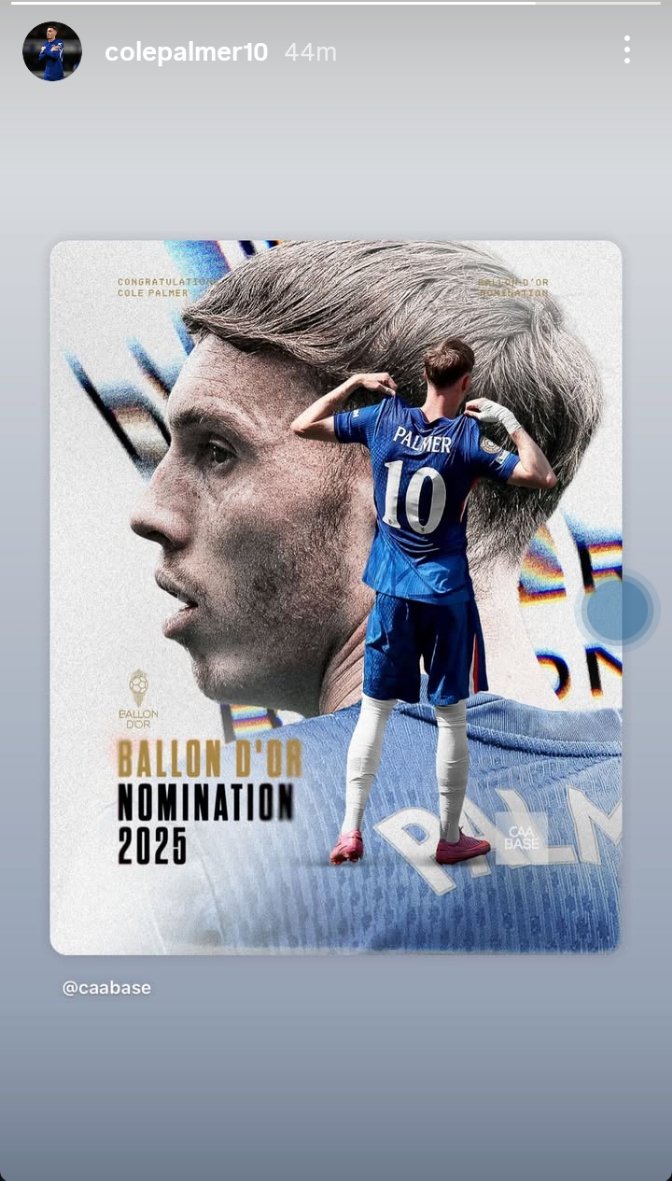 Cole Palmer on Instagram #ballondor