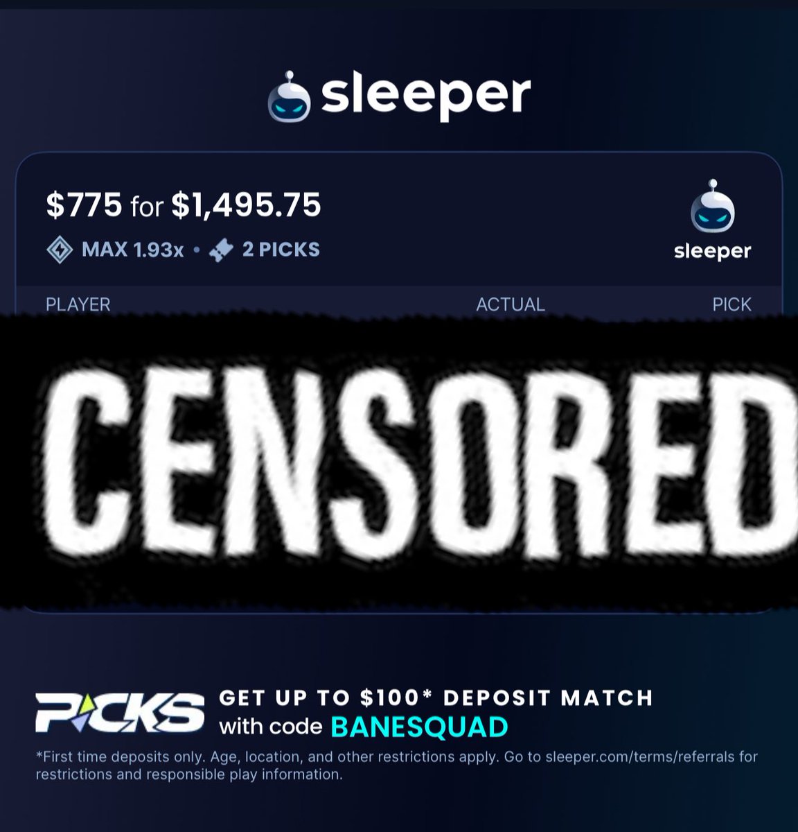 NUKE 🌎 Posted On Winible ⬇️

winible.com/banesquad

Both props 100% this season 
1 Leg - 3/3 this season 
2 Leg - 2/2 this season 

Both props regular lines bumped on #PrizePicks 

Join my LIVE stream &amp; I’ll dm the play to you now. #Live Stream ⬇️

Playback.tv/BaneSquad