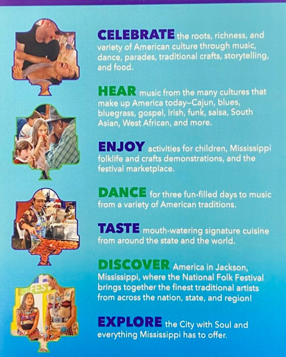 Planning is underway for the National Folk Festival, celebrating American artistry!

📅 Save the Date: November 7–9, 2025
📍 Jackson, Mississippi

Stay tuned for more details.

#NationalFolkFestival #JacksonMississippi