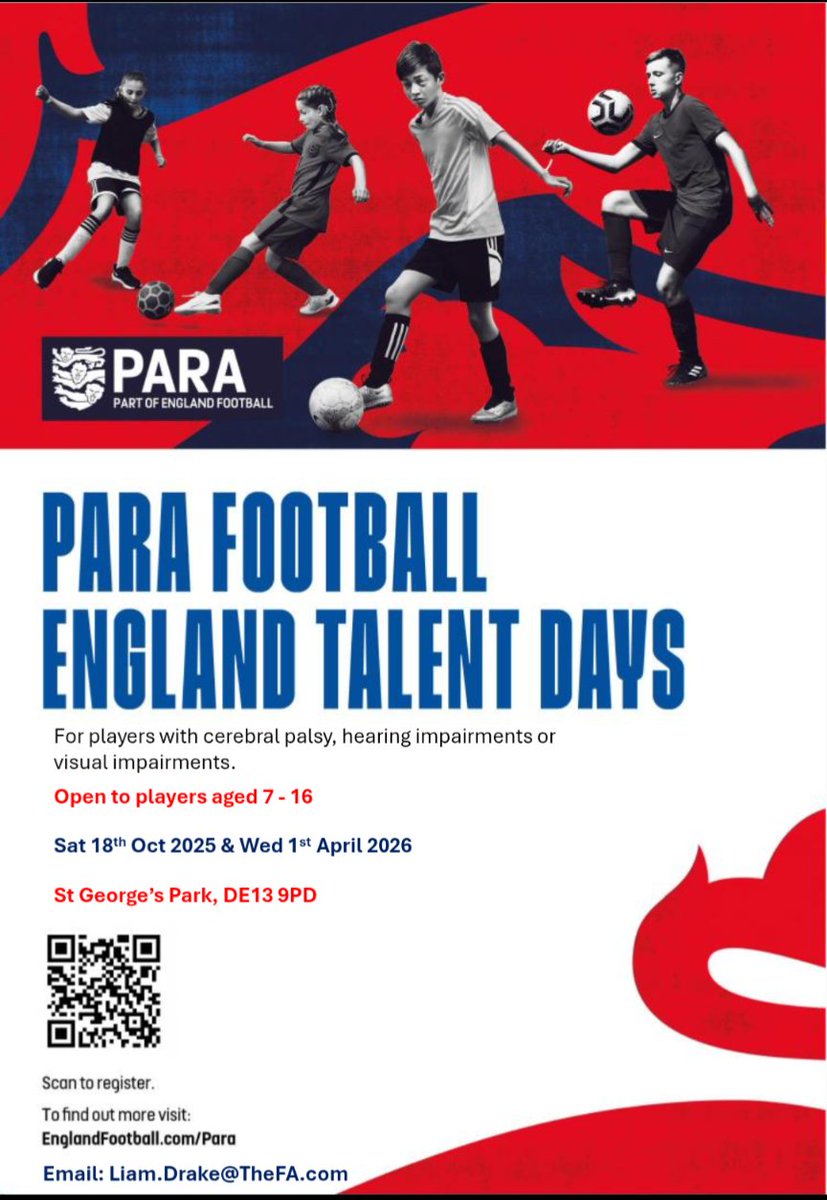 Partially Sighted Football Talent Pathway Trials!