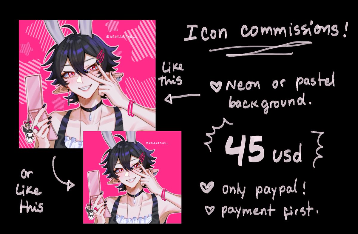 Icon commissions open‼️
This is to help cover for my medical treatment and hospital bills pls share!
#commissions