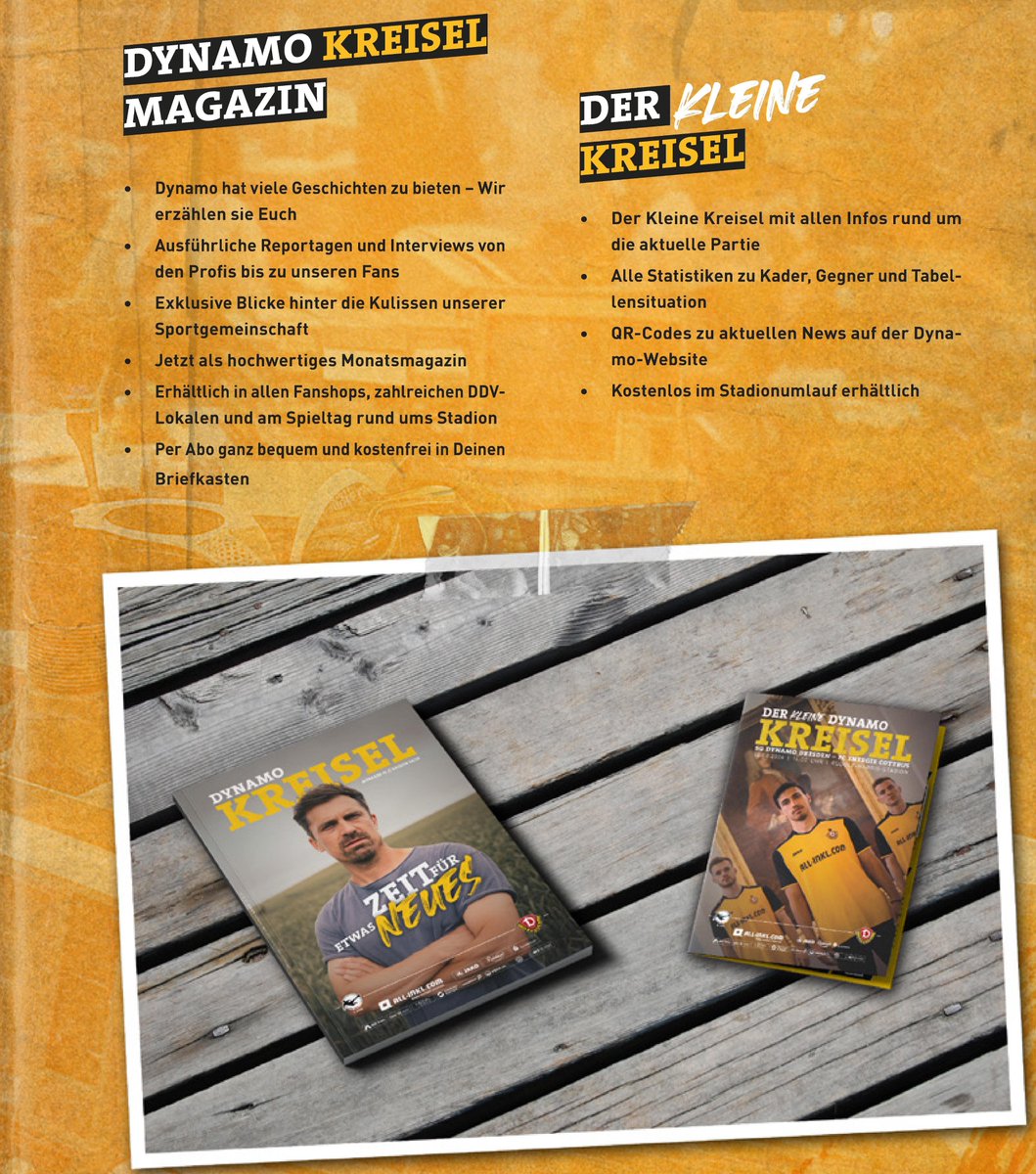 fussballarchiv1's tweet image. VORSCHAU #SGDFCM Zum Auswärtsspiel des 1. FC Magdeburg bei SG Dynamo Dresden gibt der Gastgeber kostenlos den Kleinen Kreisel zum Spieltag heraus. Zusätzlich gibt es den Kreisel auch als Monatsmagazin. #programmheft (Quelle: dynamo-dresden.de)