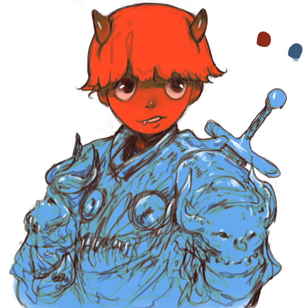 Leeroart's tweet photo. Fingus, fledgling devil https://t.co/qTUXKJgSRw