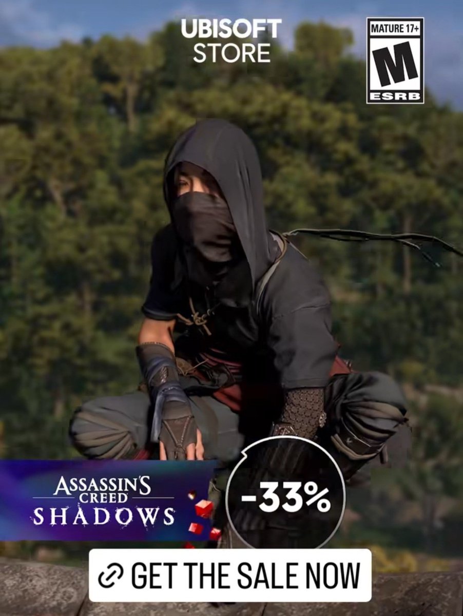 Assassin's Creed Shadows is currently 33% off in the Ubisoft Store. 🇯🇵

#AssassinsCreedShadows