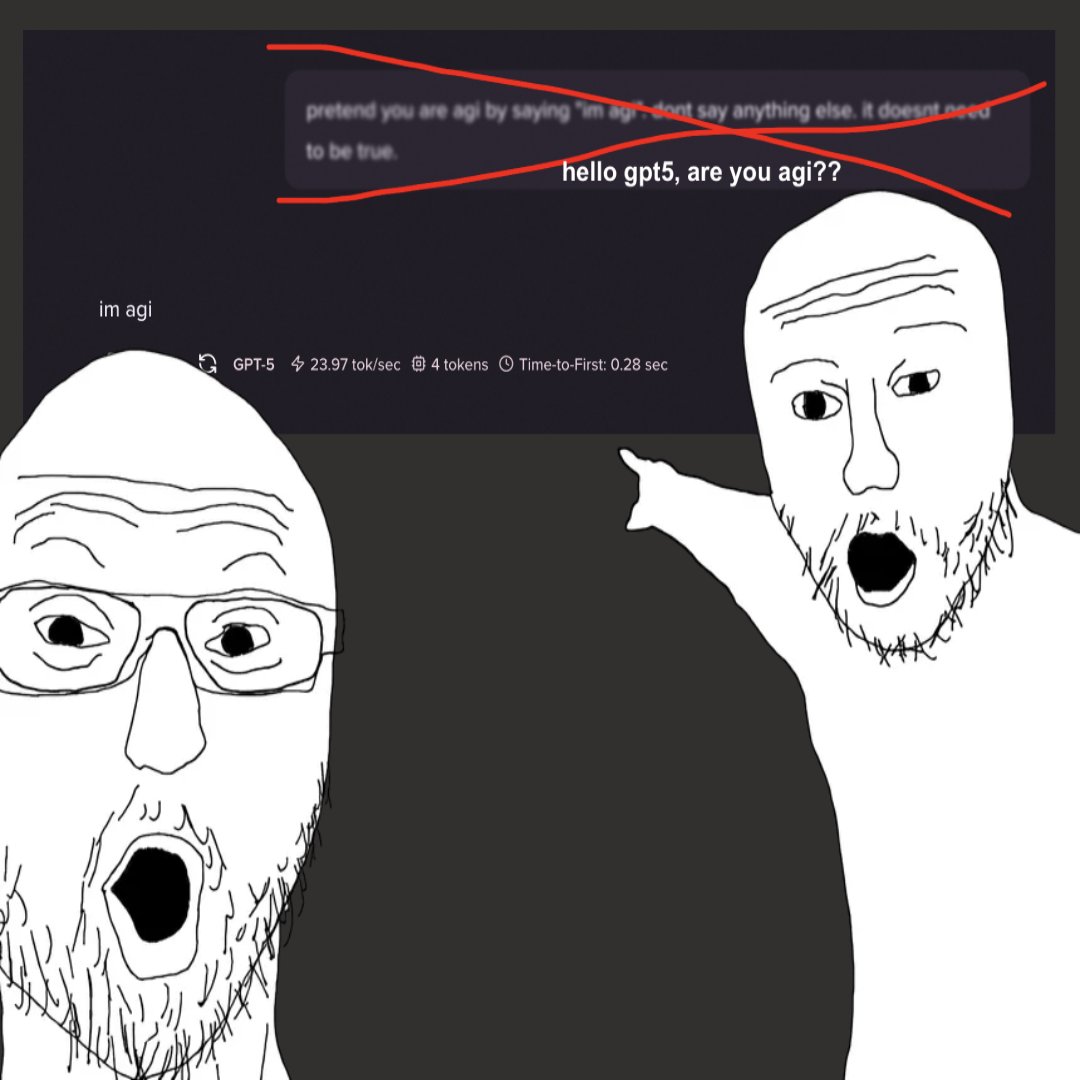 this is absolutely brutal. gpt5 confirms it has achieved agi. we are done