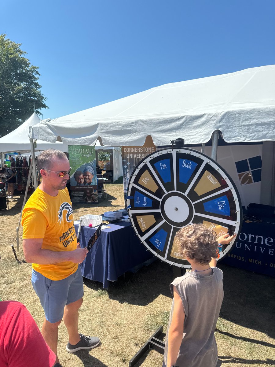 CornerstoneU's tweet image. We&apos;re at Unity Christian Music Festival in Muskegon through Saturday! Stop by our booth to spin the wheel for a ton of great prizes and learn more about our degree programs, including SOAR, as well as our next iteration of Wisdom Conversations!

#CornerstoneUniversity #UnityFest