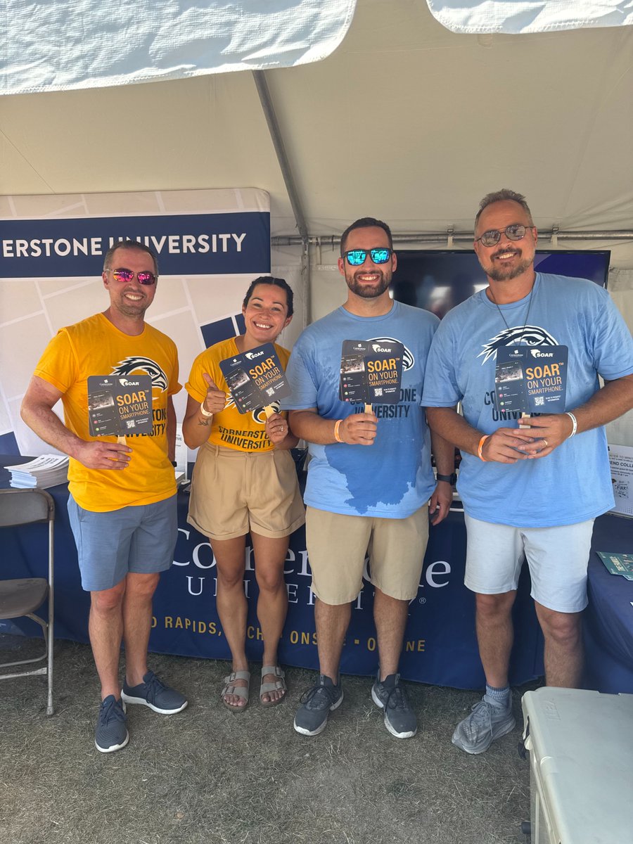 CornerstoneU's tweet image. We&apos;re at Unity Christian Music Festival in Muskegon through Saturday! Stop by our booth to spin the wheel for a ton of great prizes and learn more about our degree programs, including SOAR, as well as our next iteration of Wisdom Conversations!

#CornerstoneUniversity #UnityFest