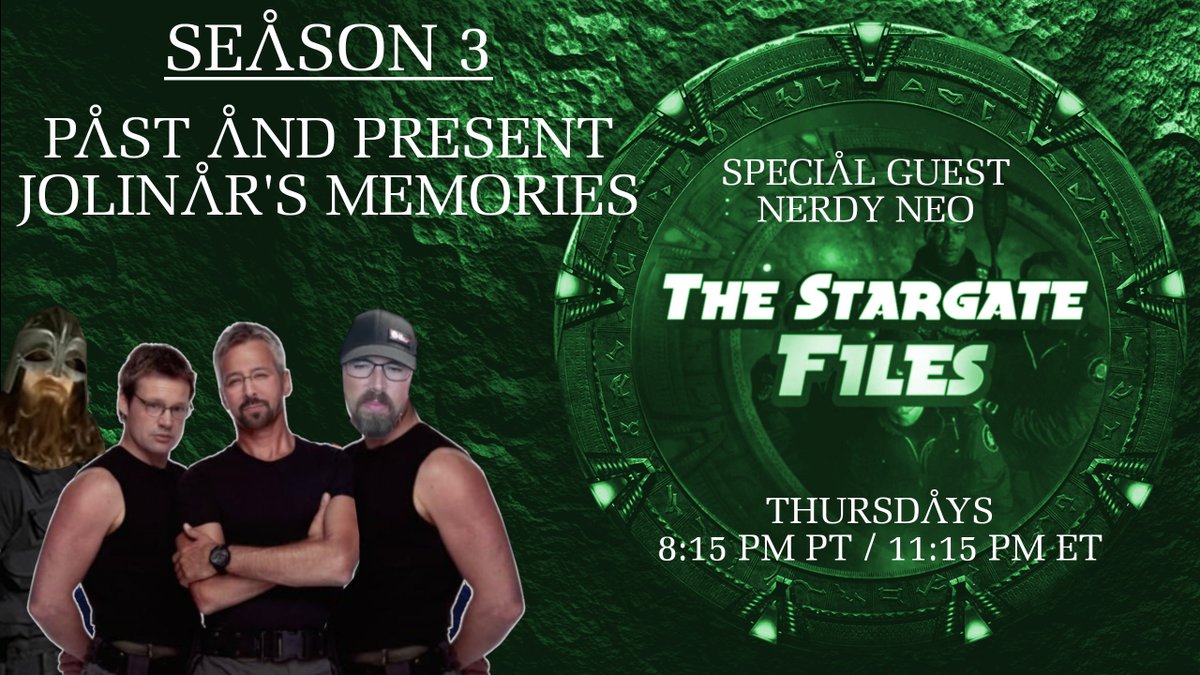 Suns and Shadows-Cast (@sunsandshadows) on Twitter photo Tonight! Join us at The Stargate Files as we continue our review of Season 3 with <a href="/nerdyneo21/">NerdyNeo</a> <a href="/EverySG1Frame/">Every Stargate Frame In Order ᐰ</a> <a href="/SkeeterOnSound/">Skeeter- The Stargate Files</a> !
Links in the comments!
#stargate #stargatesg1 #stargateatlantis #sg1 #SGA Tonight! Join us at The Stargate Files as we continue our review of Season 3 with <a href="/nerdyneo21/">NerdyNeo</a> <a href="/EverySG1Frame/">Every Stargate Frame In Order ᐰ</a> <a href="/SkeeterOnSound/">Skeeter- The Stargate Files</a> !
Links in the comments!
#stargate #stargatesg1 #stargateatlantis #sg1 #SGA